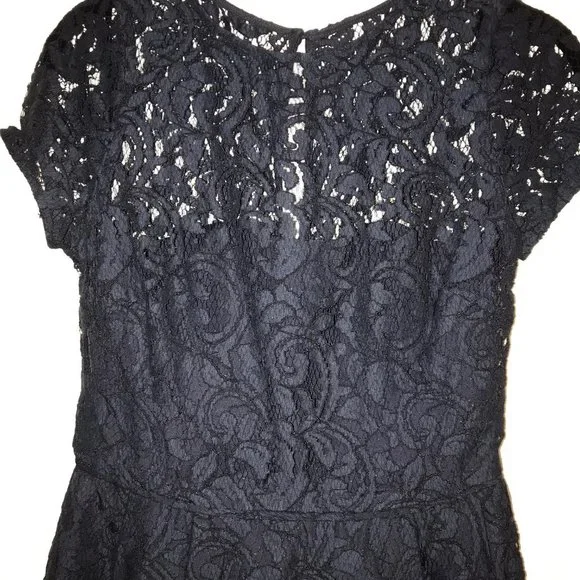 J. CREW Dress 0 Alisa Leavers Lace Navy Blue - Picture 5 of 9